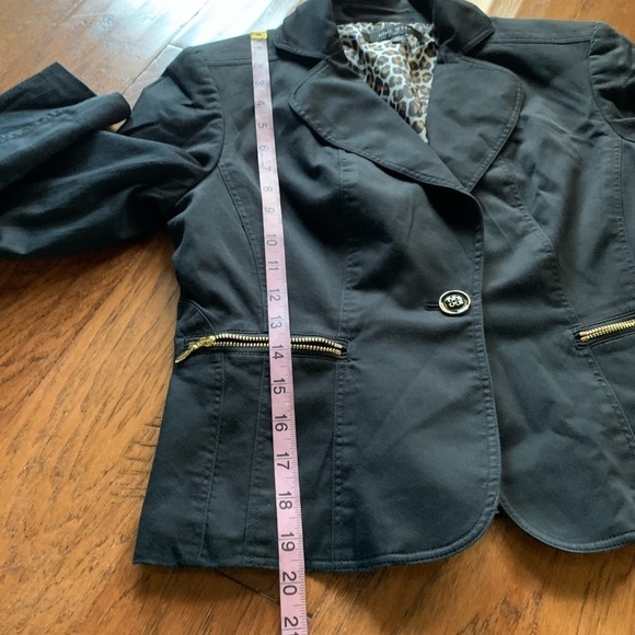 Nine West Tailor Black Jacket Animal Print Apparel - Picture 10 of 12